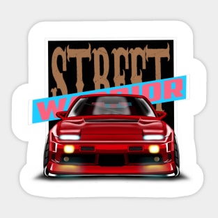 street warior red 240sx Sticker